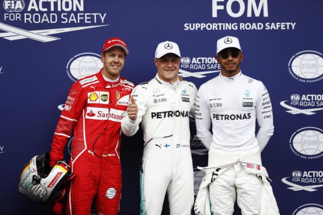 Bottas beats Vettel for pole; Hamilton to start 8th