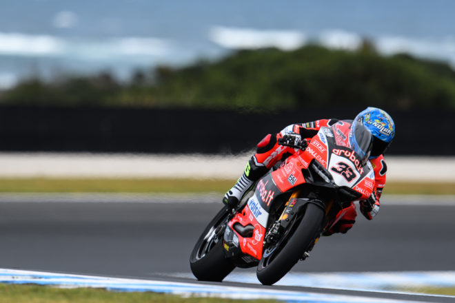 Marco Melandri sets fastest time on Day 1 of WorldSBK test: Aruba.it Racing Ducati team view