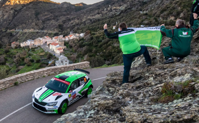 Kopecký and ŠKODA continue to dominate WRC 2 category in Rally Corsica