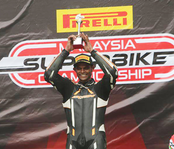 A big win for Rajini Krishnan in Race 1: Malaysian SBK 1000cc Open Class