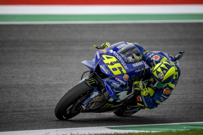 Rossi stunner for pole at Mugello; Lorenzo, Vinales lock front row