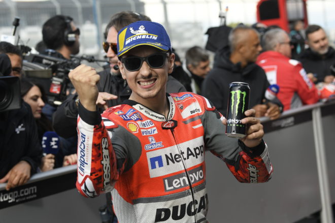 Lorenzo takes pole; it is a first Ducati 1-2 since 2006: MotoGP