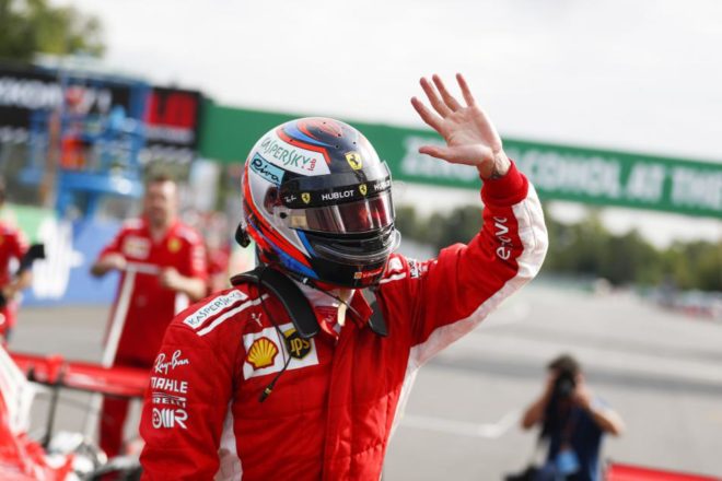 Kimi sets a blistering lap to take Monza pole ahead of Vettel, and Hamilton