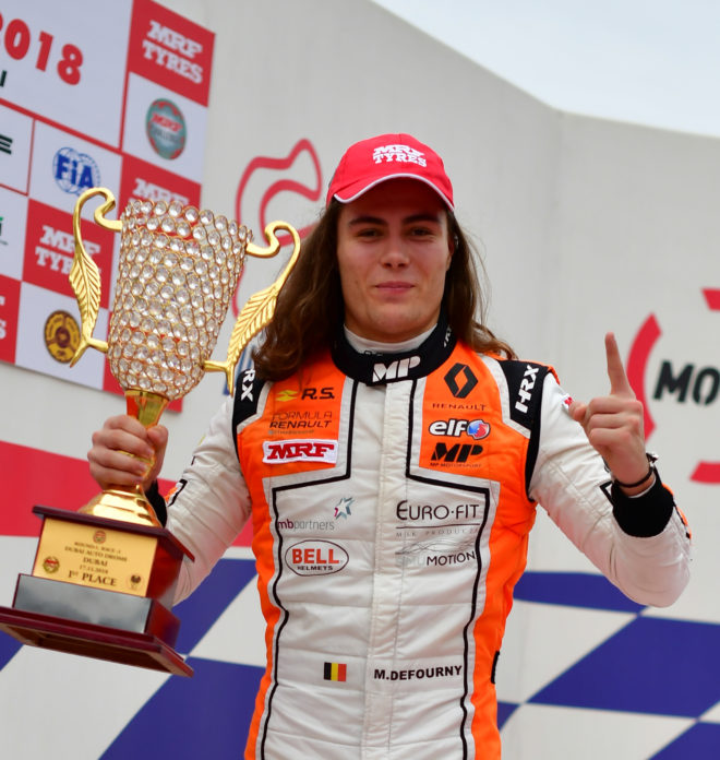 Splendid double for Max Defourny; Andreas Estner, Patrick Pasma win a race each; MRF Challenge