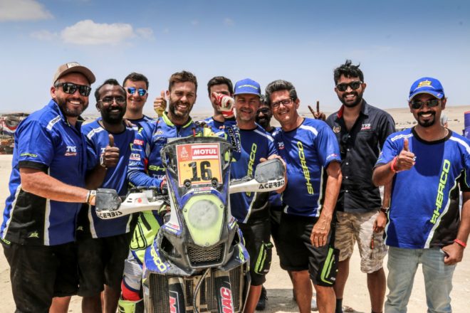 Big day for Sherco TVS Factory team as Michael Metge wins Stage9; Aravind 39th overall