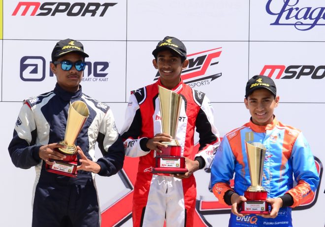 Nirmal Umashankar, Ruhaan Alva, Ishaan Madesh excel in X-30 class JK Tyre Karting Nationals