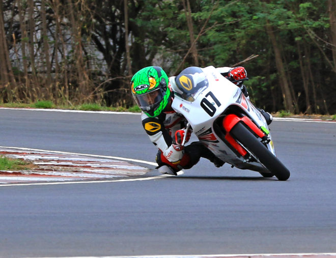 Deepak Ravikumar leads 1-2 for TVS Racing in Pro-Stock 301-400cc class; Rajiv Sethu tops 165cc