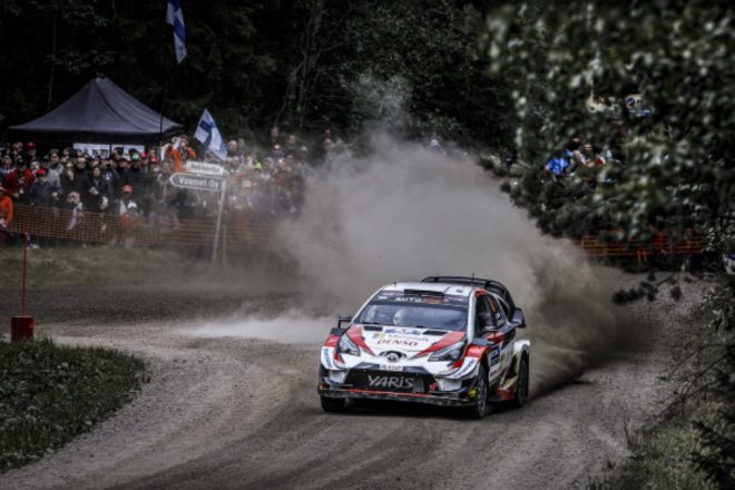 Toyota 1-2-3 at half-way stage: WRC Rally Finland