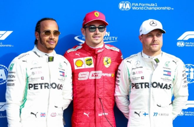 Charles Leclerc puts Ferrari on pole as top drivers miss final flying lap in a messy qualifying