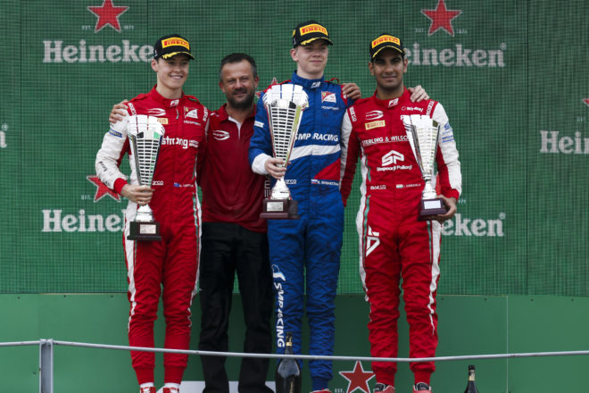 Shwartzman back to his scintillating best in Monza Race 1; Jehan Daruvala finishes 3rd
