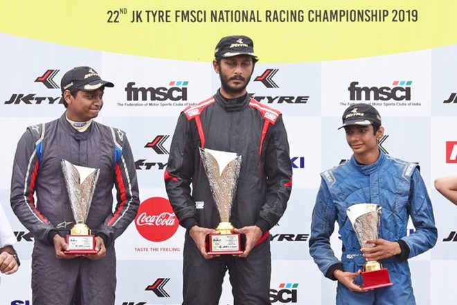 Raghul Rangasamy takes lead in the Formula LGB class: JK Tyre Nationals
