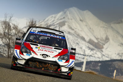 Ogier leads his first shakedown in the Toyota Yaris WRC: Rallye Monte-Carlo shakedown