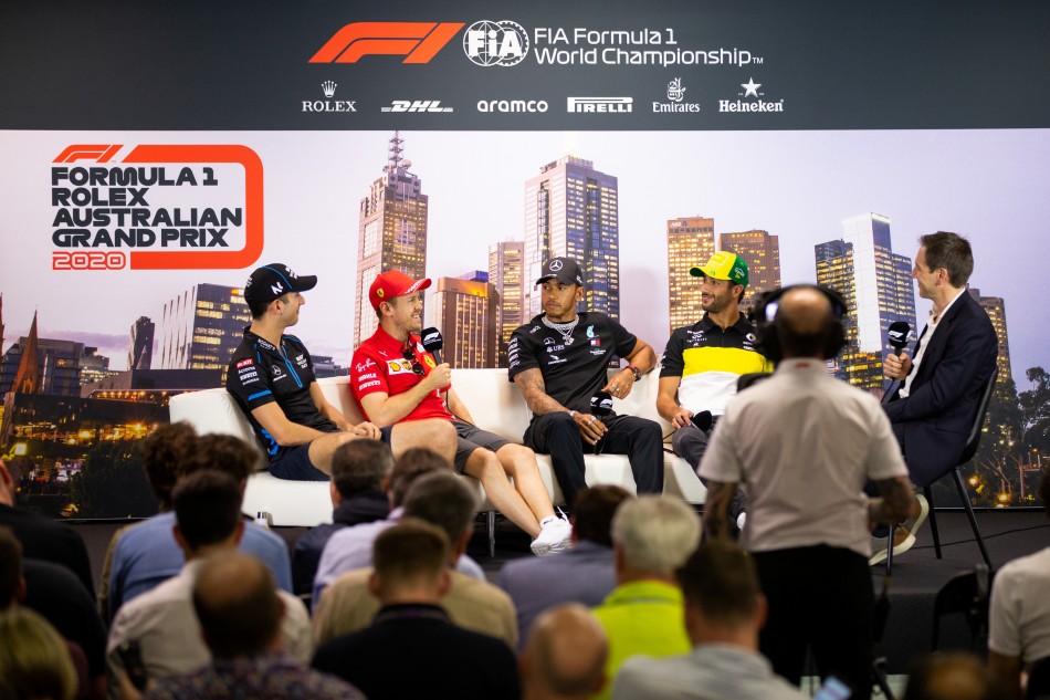 Hamilton, Vettel, Ricciardo attend season’s first press meet