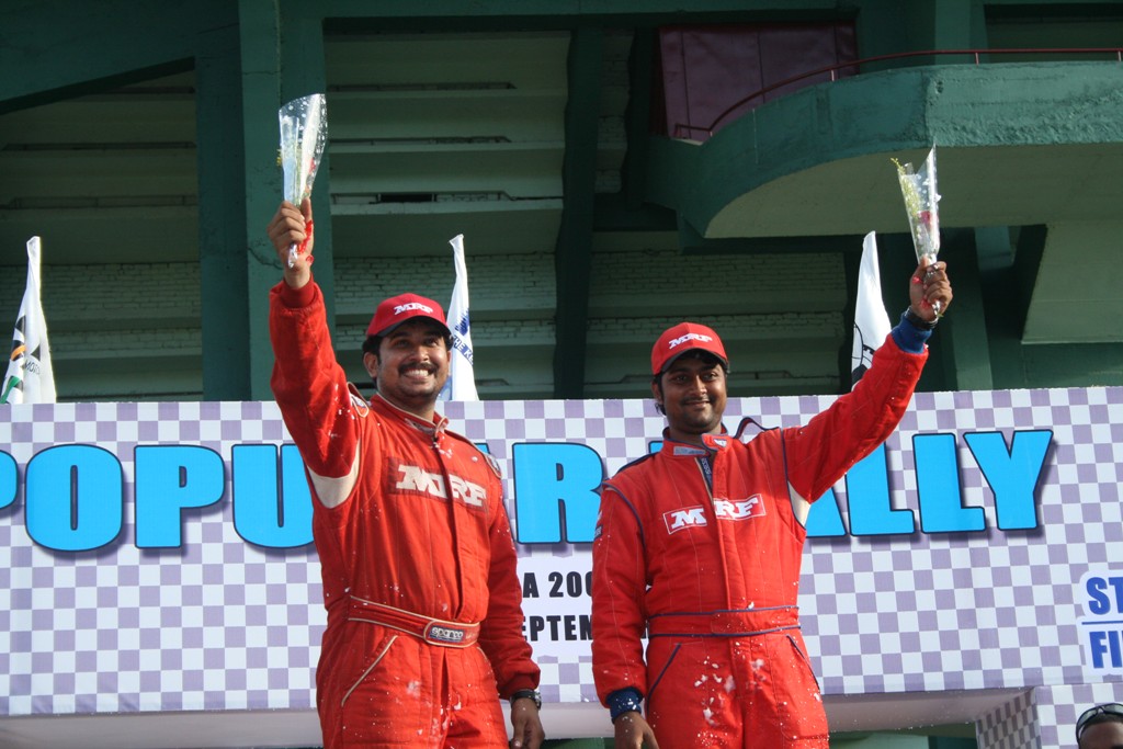 Lohith Urs leads Team MRF 1-2 at Popular Rally