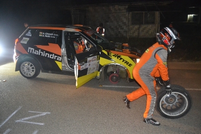 INRC night-stage fireworks light up Itanagar and forces Ghosh to do the firefighting