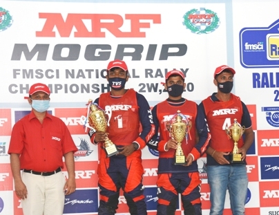 Samuel Jacob overall winner in 2w MRF Mogrip INRC: Rally of Coimbatore