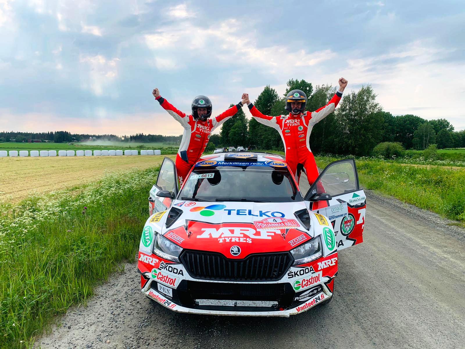 Team MRF Tyres wins in Finnish rally