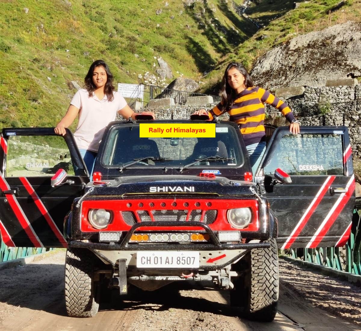 Dr Shivani Pruthvi, Deeksha Balakrishna, only ladies in Rally of Himalaya