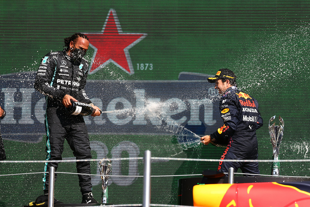 Sergio Perez, first to claim podium in home race