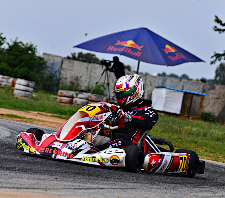 Kyle Kumaran, the new Senior National karting champion