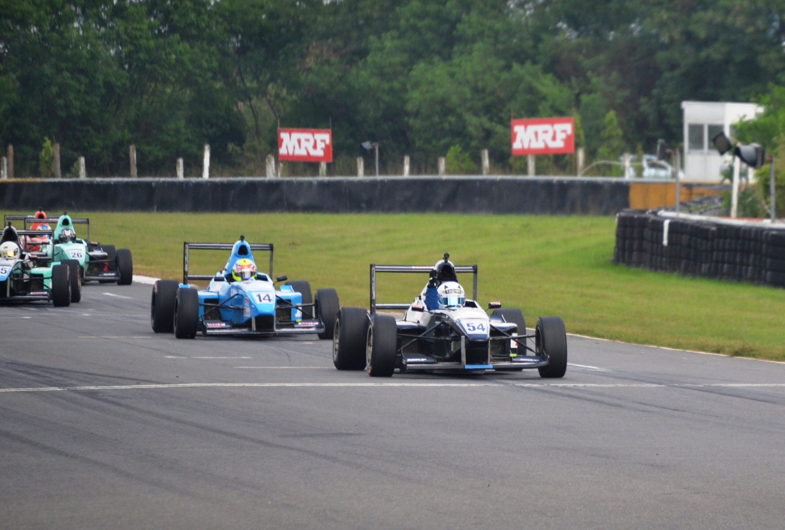 Dillon Zacharaiah, who scored his maiden win in MRF F1600 category (Dec 12)