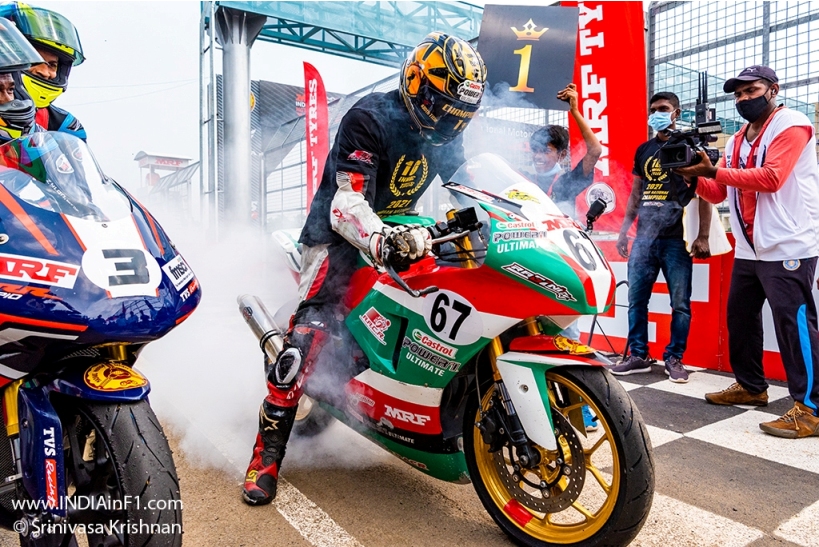 Bike racing stalwart Rajini Krishnan wins historic 10th National title