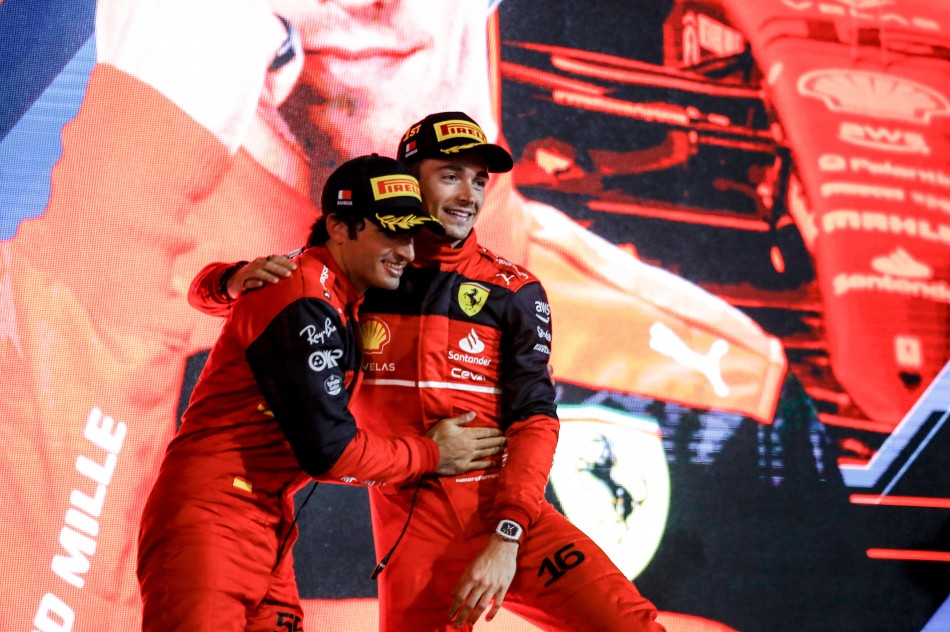 Charles Leclerc leads a Scuderia Ferrari 1-2; Hamilton third