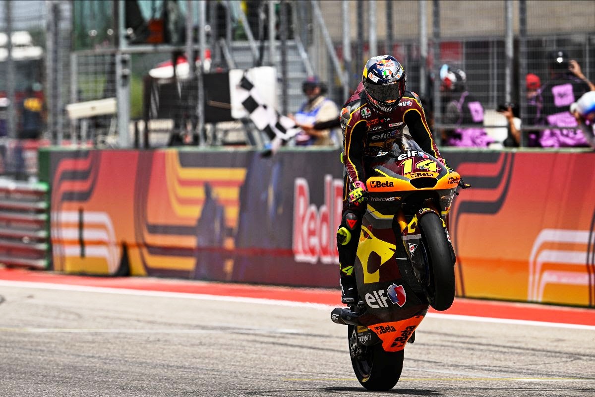Arbolino takes maiden Moto2 victory in Austin; Vietti and Canet crash out
