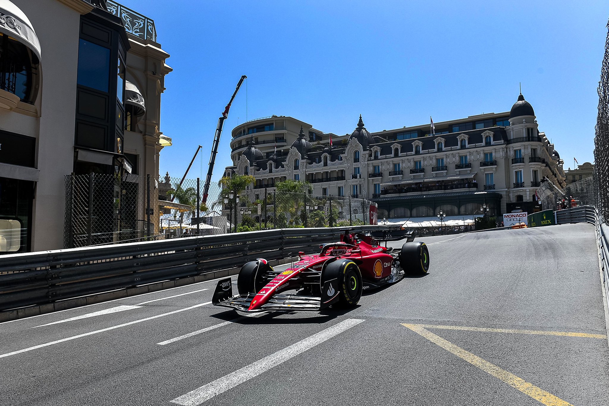 Monaco GP: Leclerc sets pace in FP1 from Perez in a hectic session