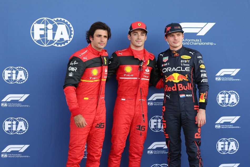 Charles Leclerc takes pole as Ferrari lockout front row