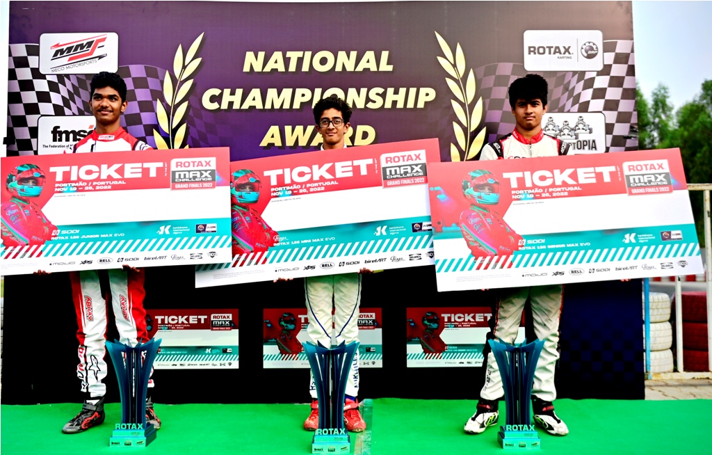 Rohaan Madesh, Abhay M, Nikhilesh Raju crowned National karting champs