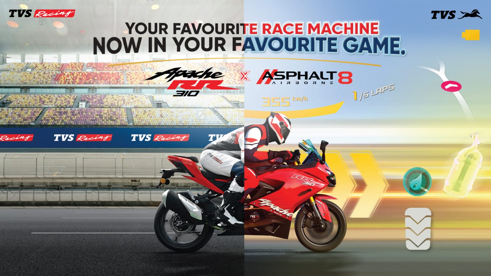 TVS Apache RR 310 in Gameloft’s Asphalt 8
