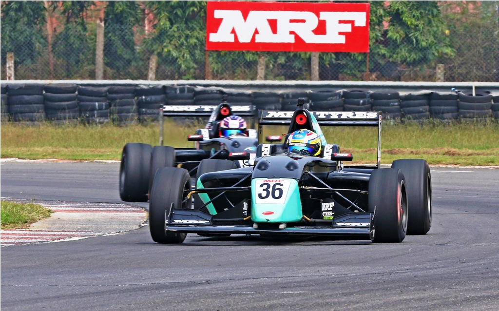 Chirag Ghorpade tops F2000 race; Double for Arjun, Raghul