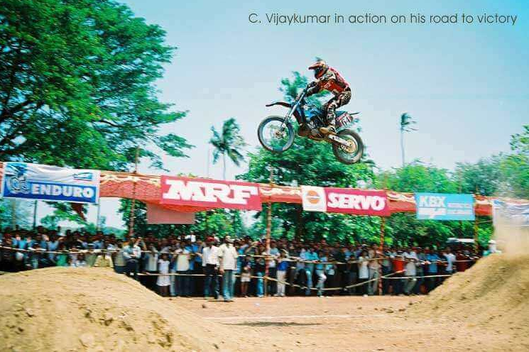 Vijaykumar bags double in top class; TVS Racing Sweeps MRF National Supercross