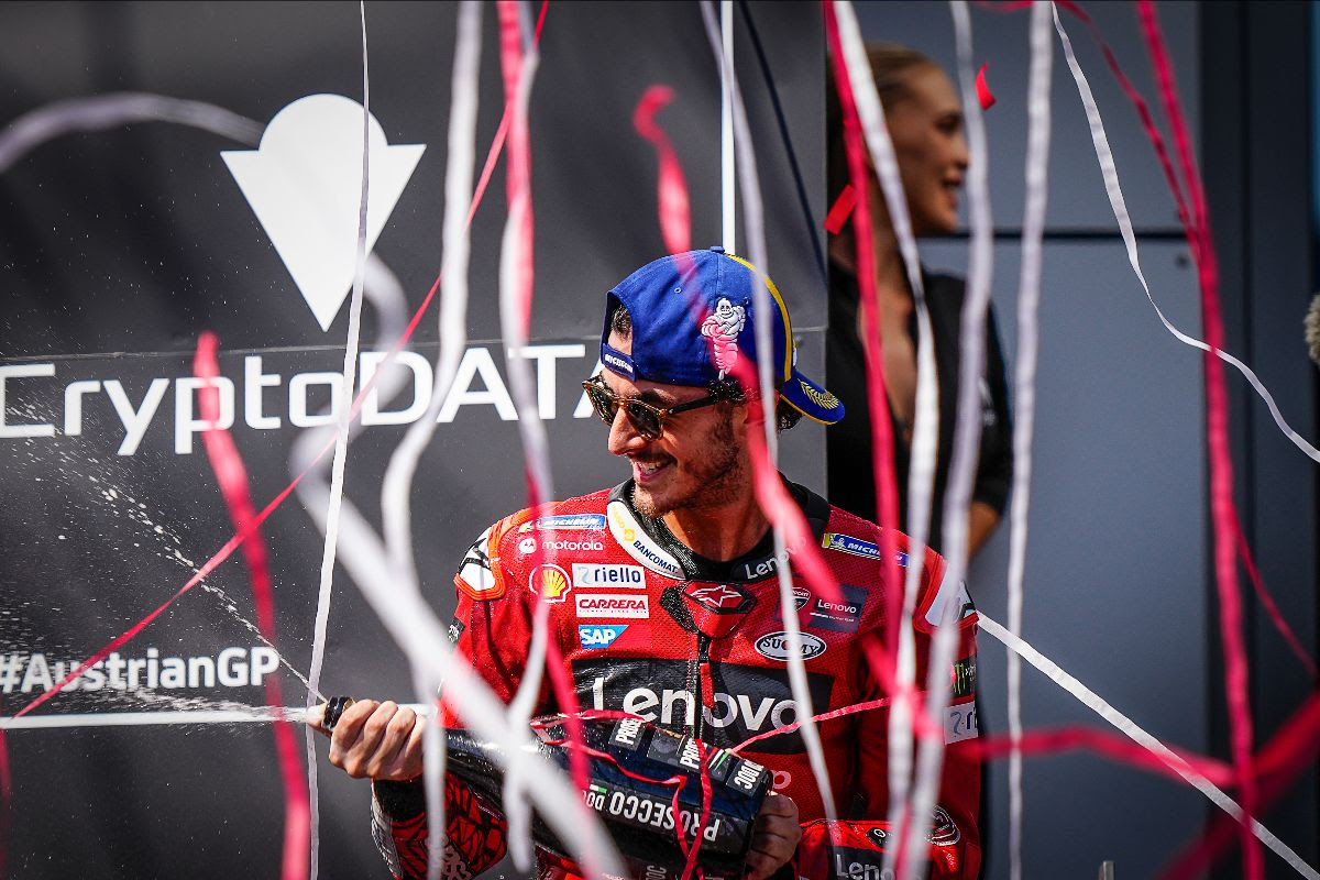 Facile victory for Bagnaia at Spielberg; Bezzecchi takes third behind Binder