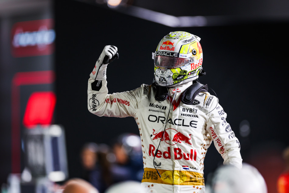 Max Verstappen overcomes time penalty to win at Las Vegas