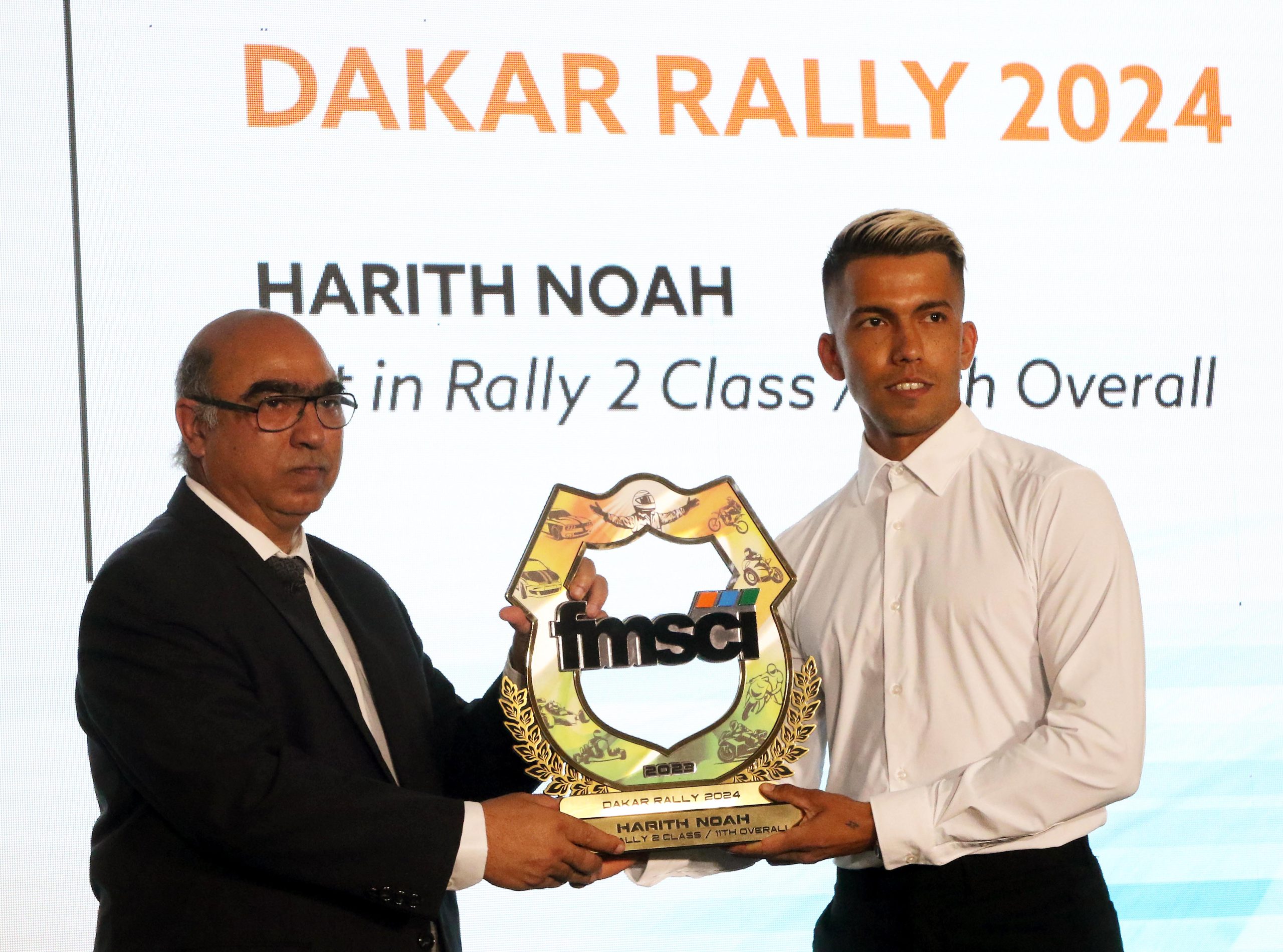 Harith Noah gets fmsci special Motorsports athlete award for his Dakar exploits