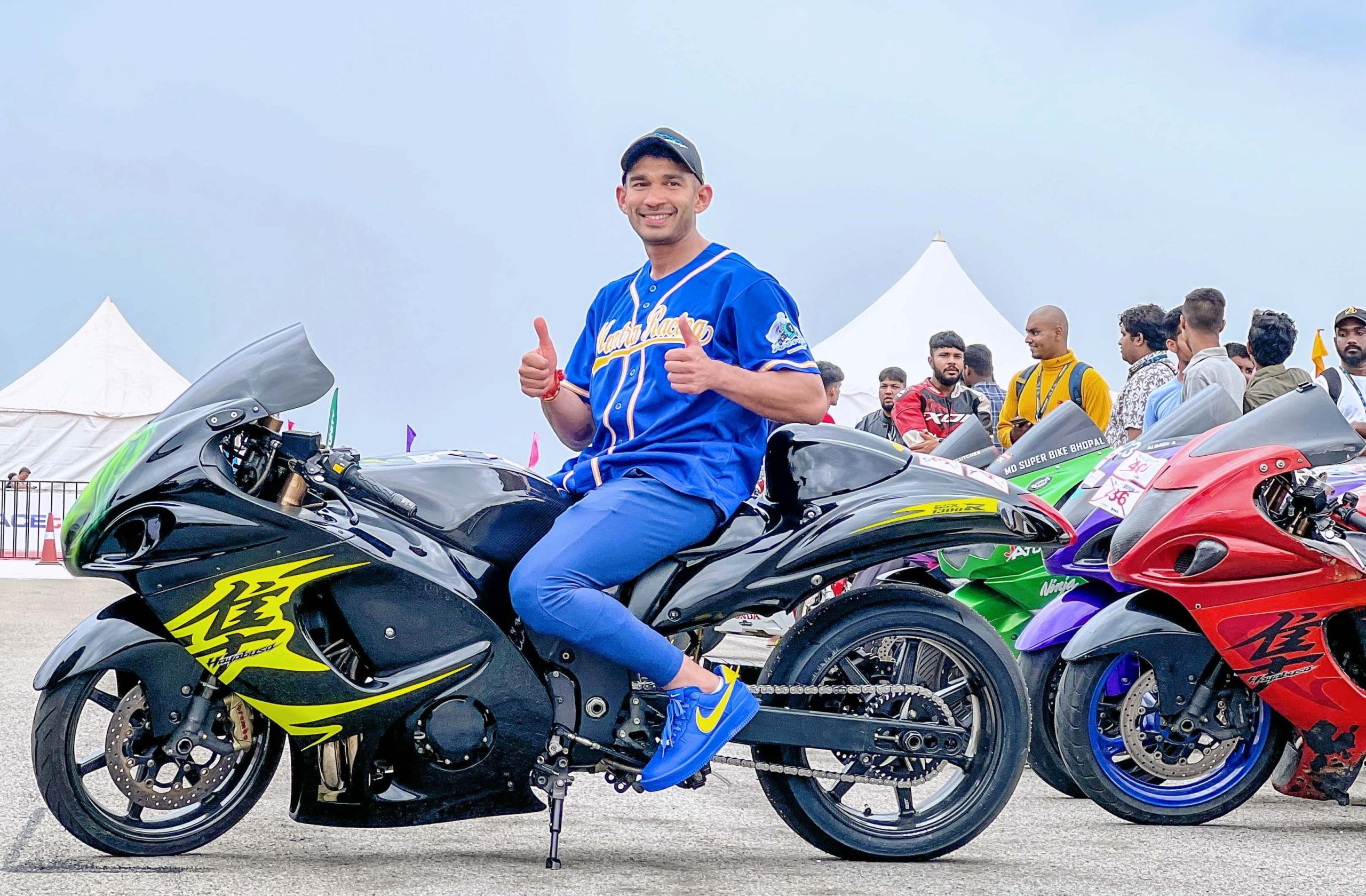 Hemanth Muddappa set National record at Taneja air strip: 10th Vroom Drag event