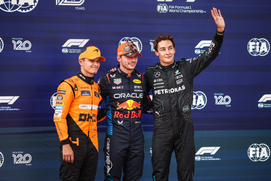 Max Verstappen takes pole, less than half a second ahead of Lando Norris: F1