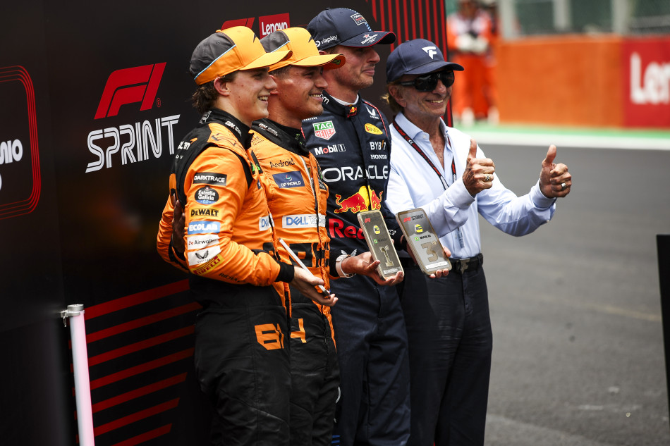 Lando Norris handed Sprint win by Oscar Piastri; Verstappen third